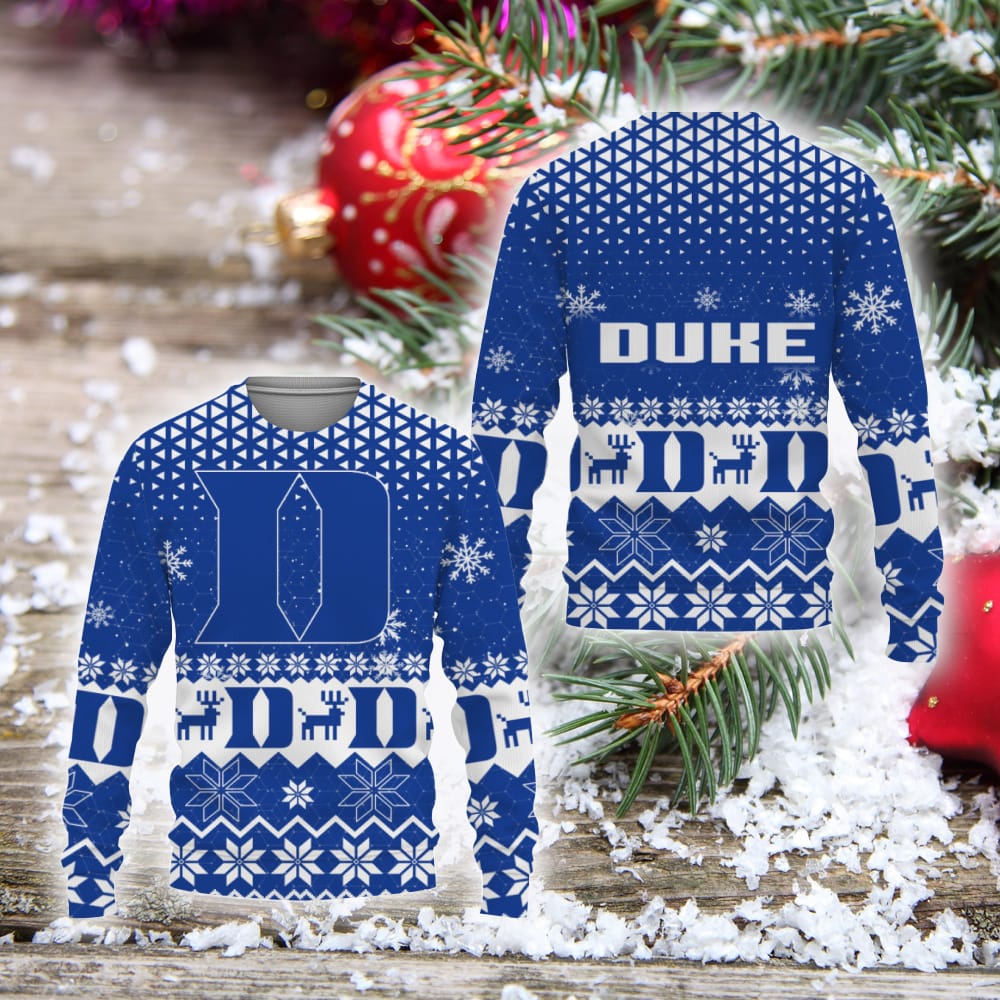 Duke Blue Devils Sports Football American Ugly Christmas Sweater Christmas Gift Holiday Unisex Sweatshirt For Fans - 011023-094246 Duke Blue Devils Sports Football American Ugly Christmas Sweater Christmas Gift Holiday Unisex Sweatshirt For Fans - 011023-094246