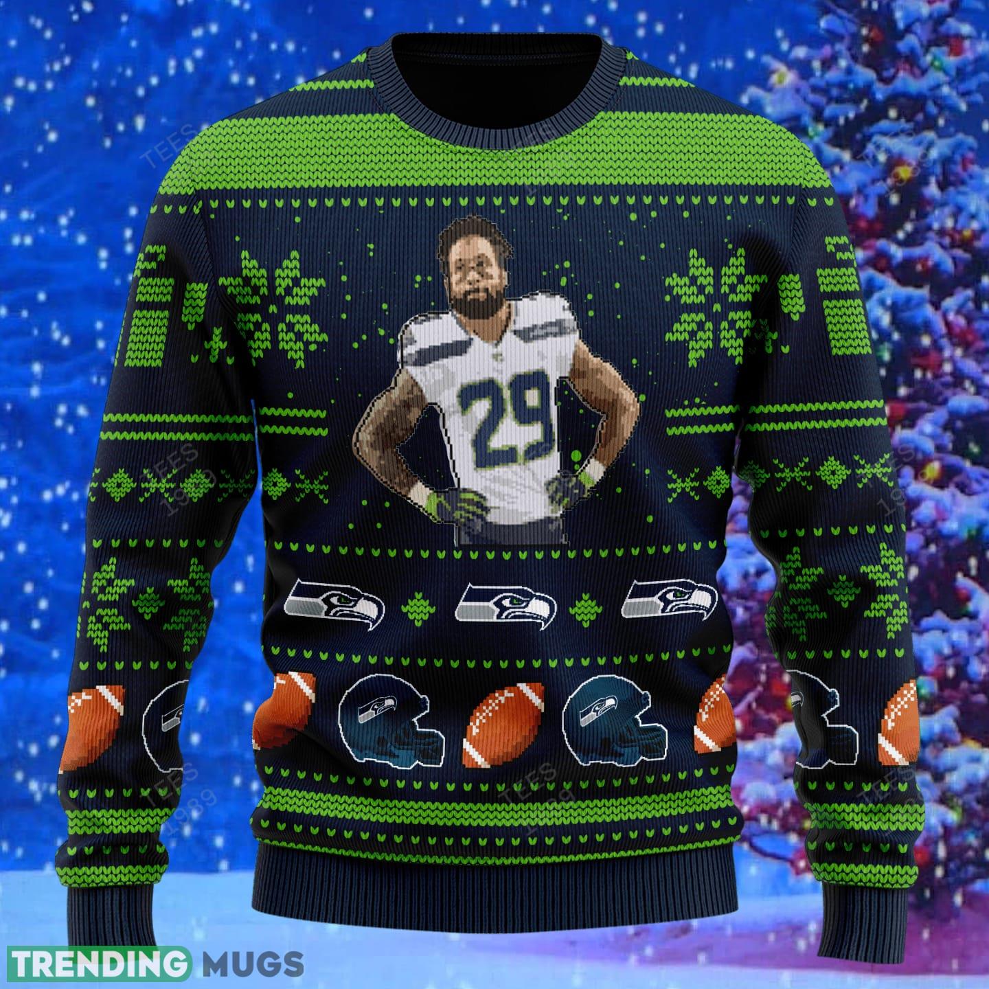 Earl Thomas seattle seahawks NFL Knitted Xmas Sweater Gift Men And Women 3D Sweater Earl Thomas seattle seahawks NFL Knitted Xmas Sweater Gift Men And Women 3D Sweater