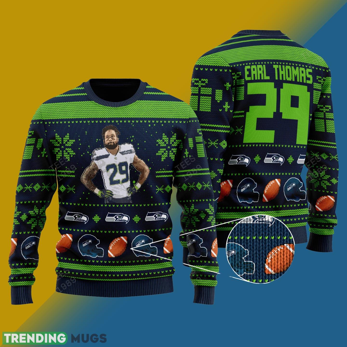 Earl Thomas seattle seahawks NFL Knitted Xmas Sweater Gift Men And Women - Earl Thomas seattle seahawks NFL Knitted Sweater Photo 1 Earl Thomas seattle seahawks NFL Knitted Xmas Sweater Gift Men And Women - Earl Thomas seattle seahawks NFL Knitted Sweater Photo 1