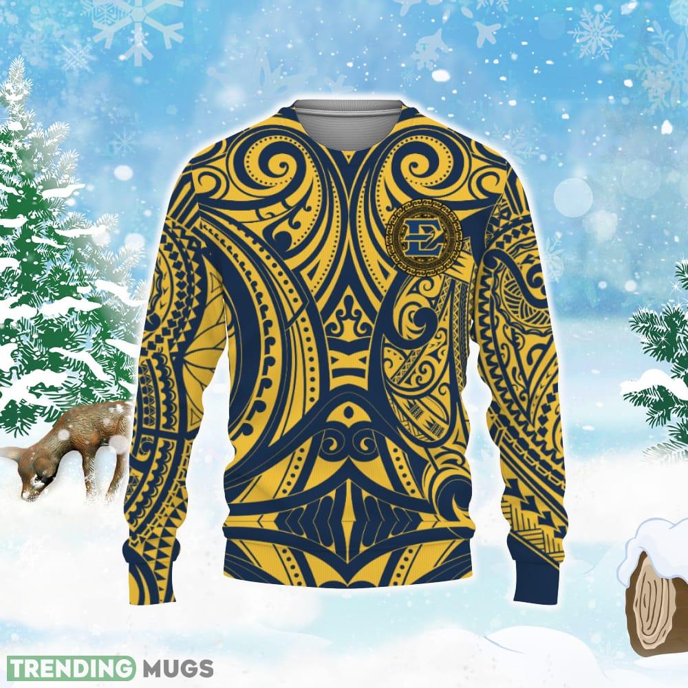 East Tennessee State Buccaneers Polynesian Tattoo Mix Teams Ugly Christmas Sweater 3D Sweater East Tennessee State Buccaneers Polynesian Tattoo Mix Teams Ugly Christmas Sweater 3D Sweater