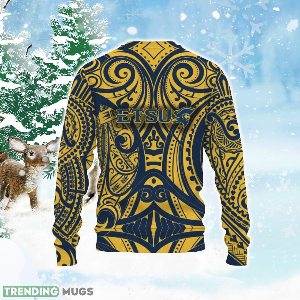 East Tennessee State Buccaneers Polynesian Tattoo Mix Teams Ugly Christmas Sweater 3D Sweater East Tennessee State Buccaneers Polynesian Tattoo Mix Teams Ugly Christmas Sweater 3D Sweater