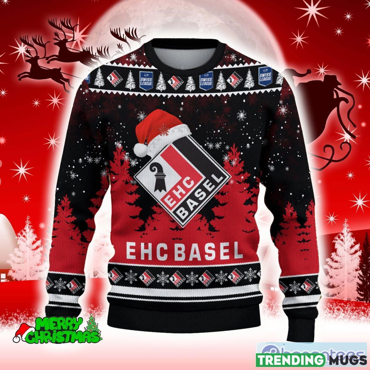 EHC Basel Red Snowshoe 3D Sweater All Over Printed For Men And Women Gift Christmas Holiday 3D Sweater EHC Basel Red Snowshoe 3D Sweater All Over Printed For Men And Women Gift Christmas Holiday 3D Sweater