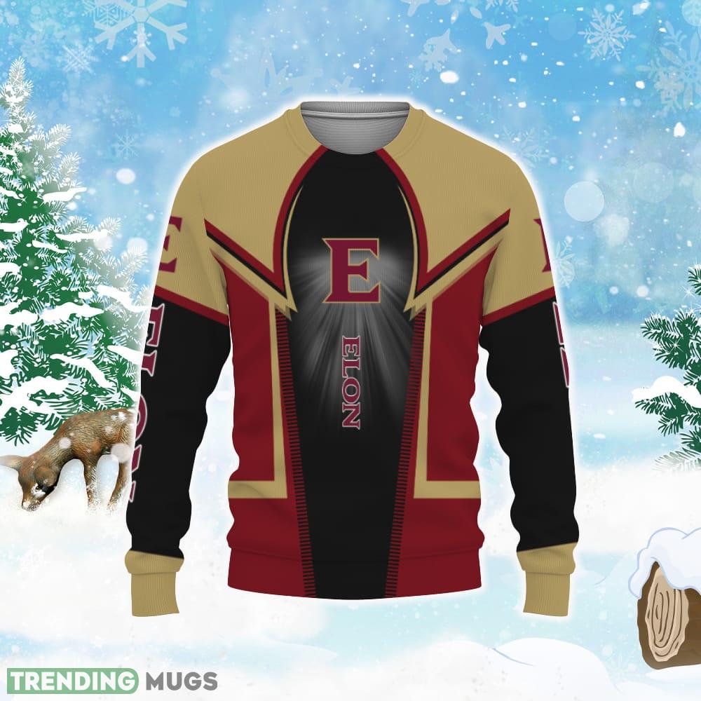 Elon Phoenix Football American Ugly Christmas Sweater 3D Sweater Elon Phoenix Football American Ugly Christmas Sweater 3D Sweater