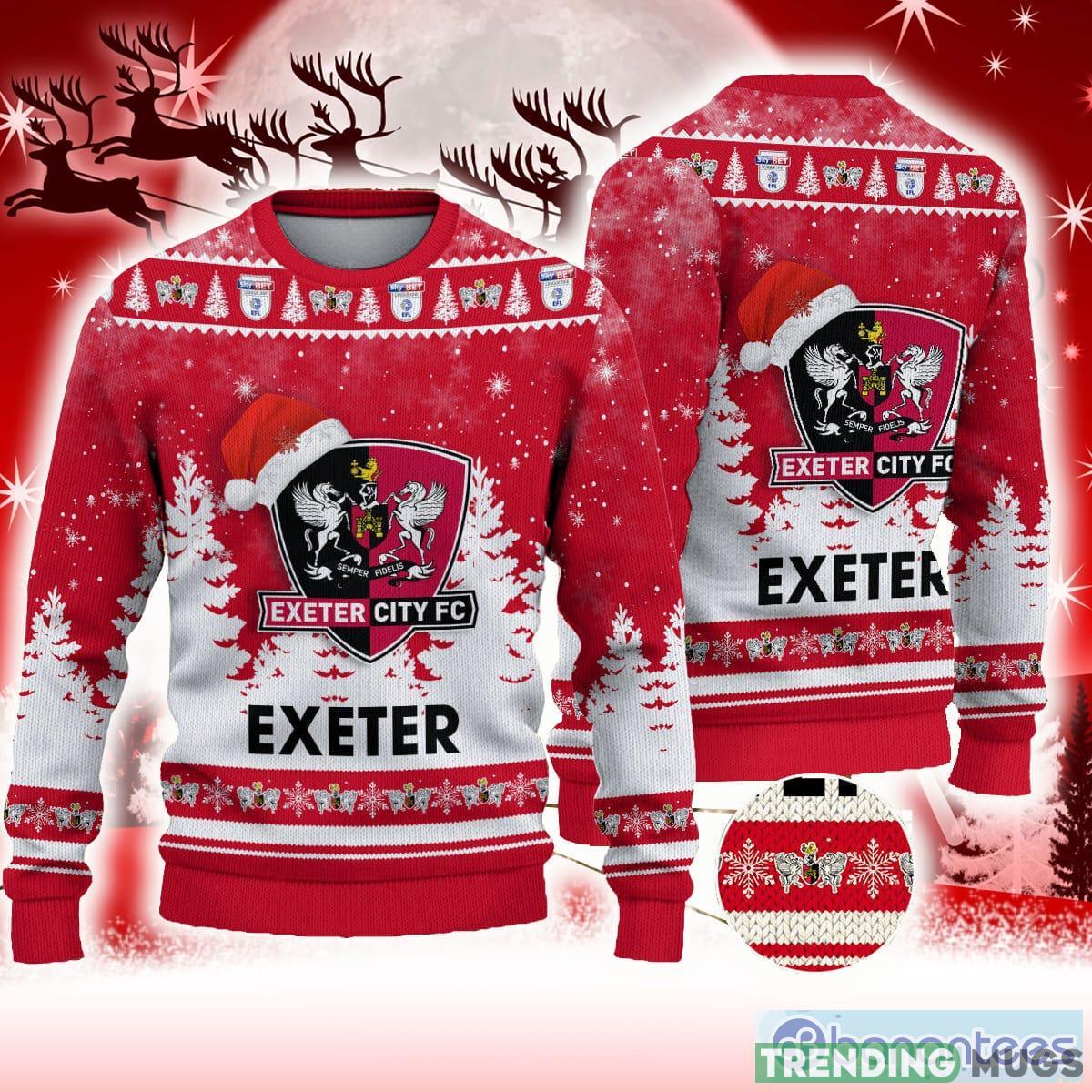 Exeter City Red Presents 3D Sweater All Over Printed For Men And Women Gift Christmas Holiday - Exeter City 3D Sweater Photo 1 Exeter City Red Presents 3D Sweater All Over Printed For Men And Women Gift Christmas Holiday - Exeter City 3D Sweater Photo 1
