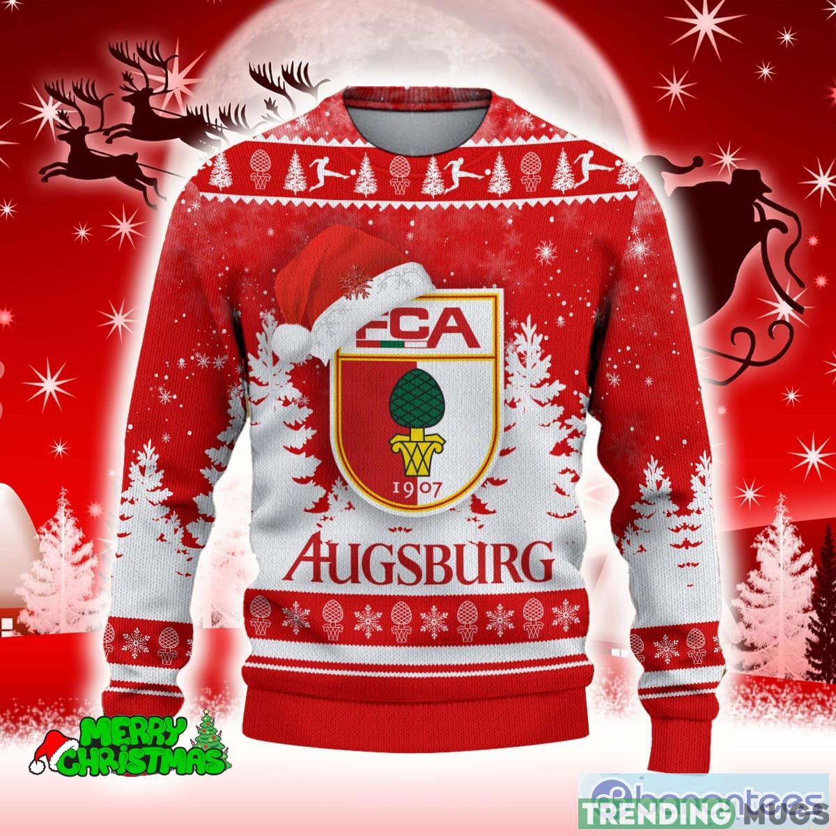 FC Augsburg Red Nutcracker 3D Sweater All Over Printed For Men And Women Gift Christmas Holiday 3D Sweater FC Augsburg Red Nutcracker 3D Sweater All Over Printed For Men And Women Gift Christmas Holiday 3D Sweater