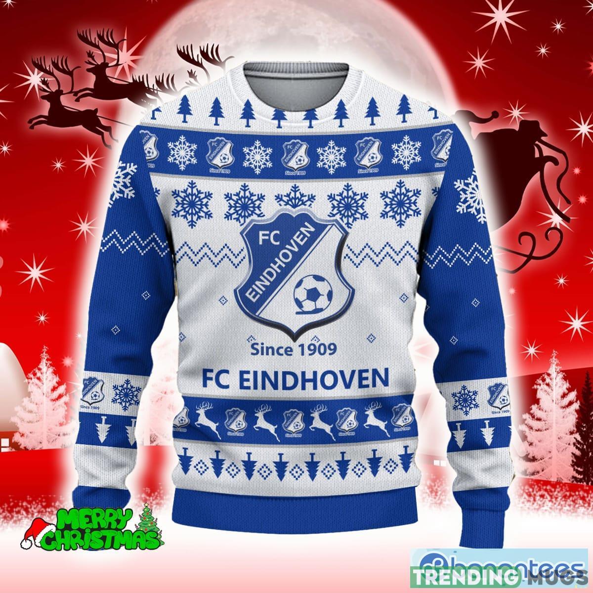 FC Eindhoven Blue Carols 3D Sweater All Over Printed For Men And Women Gift Christmas Holiday 3D Sweater FC Eindhoven Blue Carols 3D Sweater All Over Printed For Men And Women Gift Christmas Holiday 3D Sweater