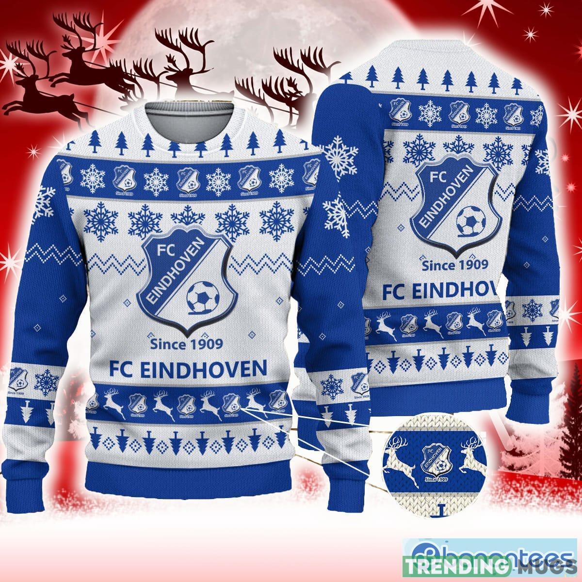 FC Eindhoven Blue Carols 3D Sweater All Over Printed For Men And Women Gift Christmas Holiday - FC Eindhoven 3D Sweater Photo 1 FC Eindhoven Blue Carols 3D Sweater All Over Printed For Men And Women Gift Christmas Holiday - FC Eindhoven 3D Sweater Photo 1