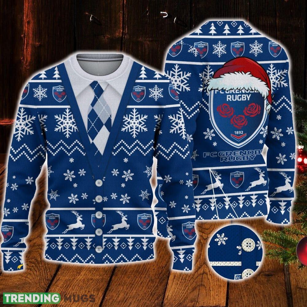 FC Grenoble Logo For Fans Santa Hat Ugly Christmas Sweater New Gift For Men And Women - FC Grenoble Logo For Fans Santa Hat Ugly Christmas Sweater New Gift For Men And Women FC Grenoble Logo For Fans Santa Hat Ugly Christmas Sweater New Gift For Men And Women - FC Grenoble Logo For Fans Santa Hat Ugly Christmas Sweater New Gift For Men And Women