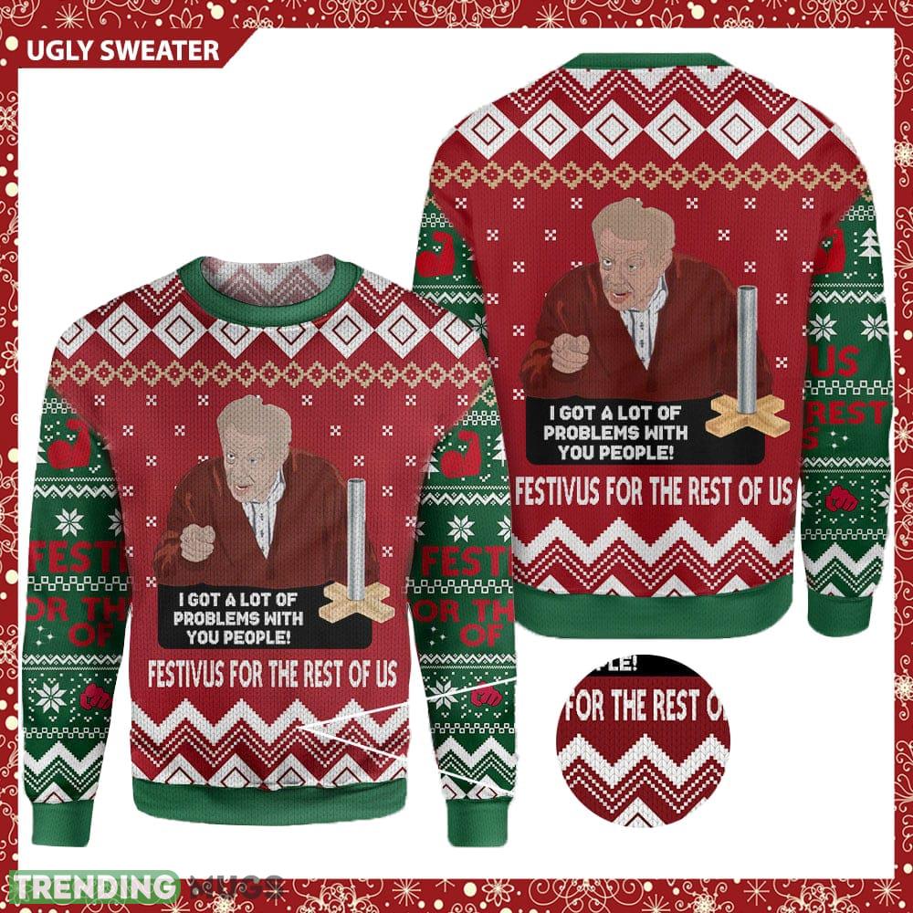 Festivus for The Rest of US Knitted Christmas 3D Sweater For Fans - Festivus for The Rest of US Knitted Christmas 3D Sweater For Fans Festivus for The Rest of US Knitted Christmas 3D Sweater For Fans - Festivus for The Rest of US Knitted Christmas 3D Sweater For Fans