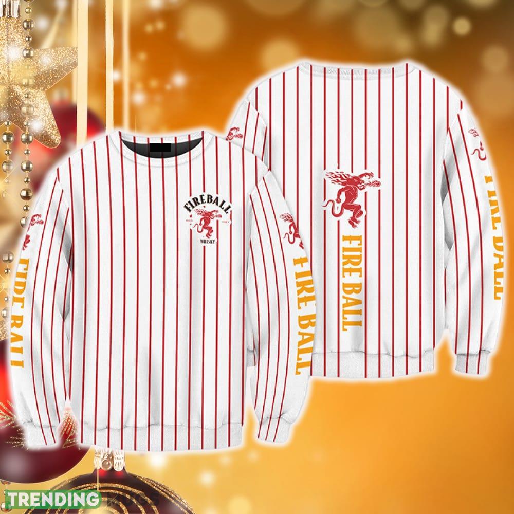 Fireball Whisky White Vertical Striped 3D Sweater Sweatshirt AOP For Christmas Gift Men And Women - Fireball Whisky White Vertical Striped T-shirt & Sweatshirt_4 Fireball Whisky White Vertical Striped 3D Sweater Sweatshirt AOP For Christmas Gift Men And Women - Fireball Whisky White Vertical Striped T-shirt & Sweatshirt_4
