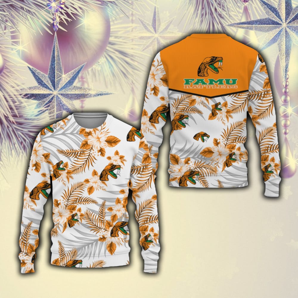 Florida AM Rattlers Tropical Patterns Best Trends Hibicus Flowers 3D Sweater For Men And Women Gift Fans Christmas - 201023-113857 Florida AM Rattlers Tropical Patterns Best Trends Hibicus Flowers 3D Sweater For Men And Women Gift Fans Christmas - 201023-113857