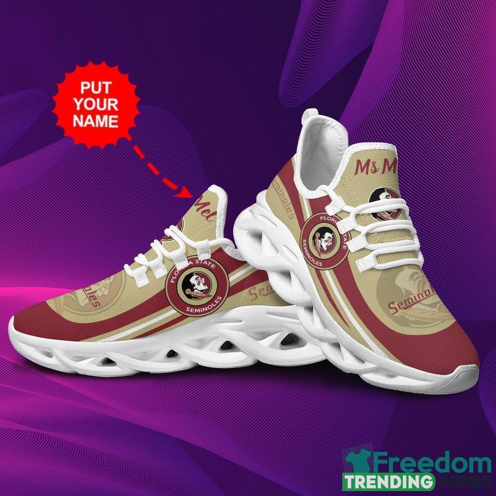 Florida State Seminoles Logo Chunky Sneakers Custom Name Max Soul Shoes In Brown And Red Gift For Fans Max Soul Florida State Seminoles Logo Chunky Sneakers Custom Name Max Soul Shoes In Brown And Red Gift For Fans Max Soul