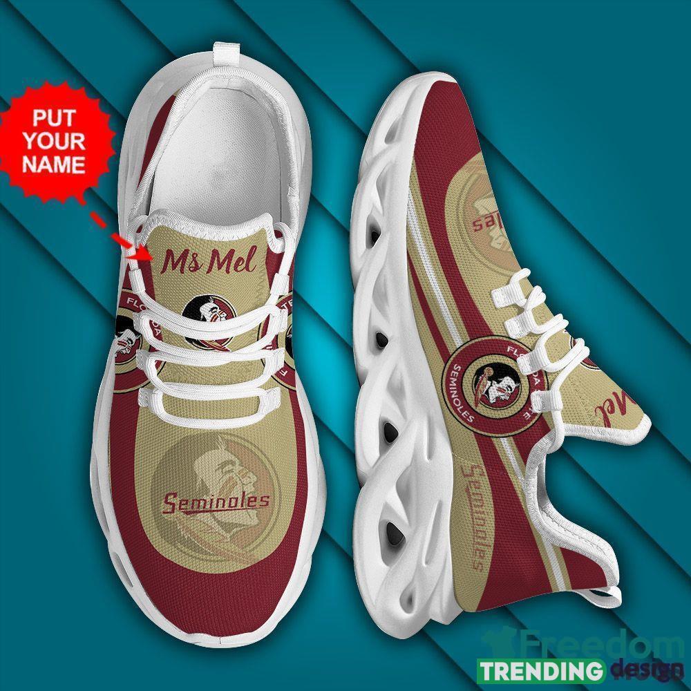 Florida State Seminoles Logo Chunky Sneakers Custom Name Max Soul Shoes In Brown And Red Gift For Fans Max Soul Florida State Seminoles Logo Chunky Sneakers Custom Name Max Soul Shoes In Brown And Red Gift For Fans Max Soul