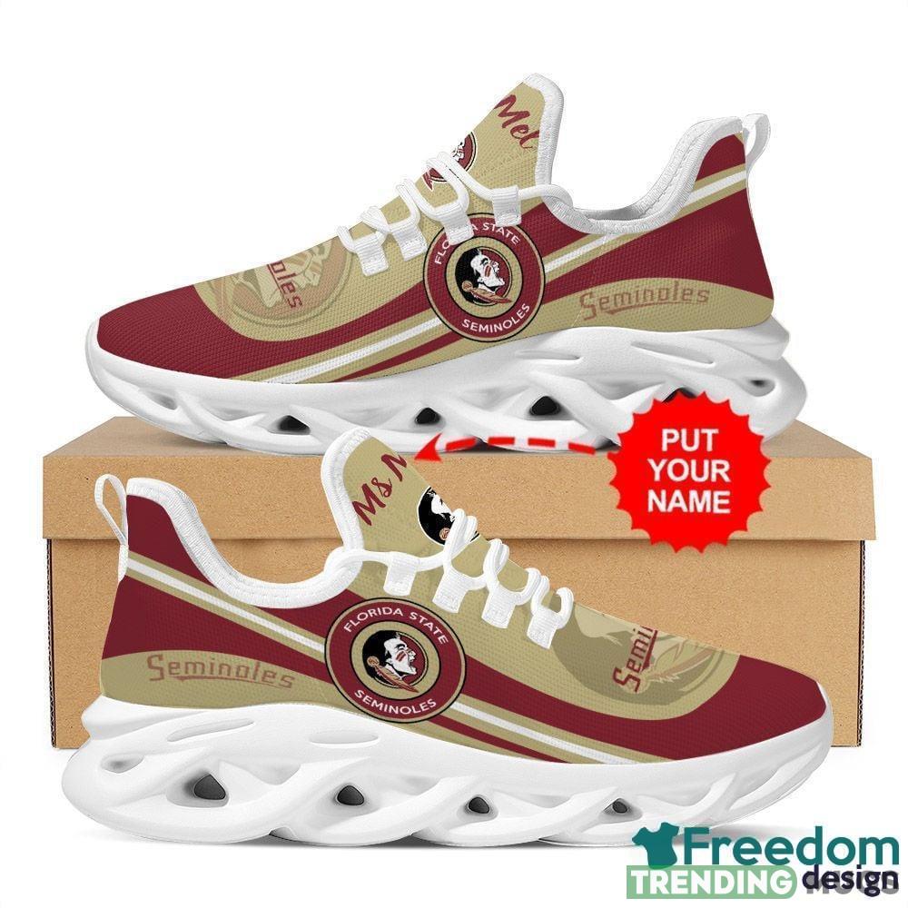 Florida State Seminoles Logo Chunky Sneakers Custom Name Max Soul Shoes In Brown And Red Gift For Fans - Florida State Seminoles Logo Pattern Custom Name 3D Max Soul Sneaker Shoes In Brown And Red_1 Florida State Seminoles Logo Chunky Sneakers Custom Name Max Soul Shoes In Brown And Red Gift For Fans - Florida State Seminoles Logo Pattern Custom Name 3D Max Soul Sneaker Shoes In Brown And Red_1