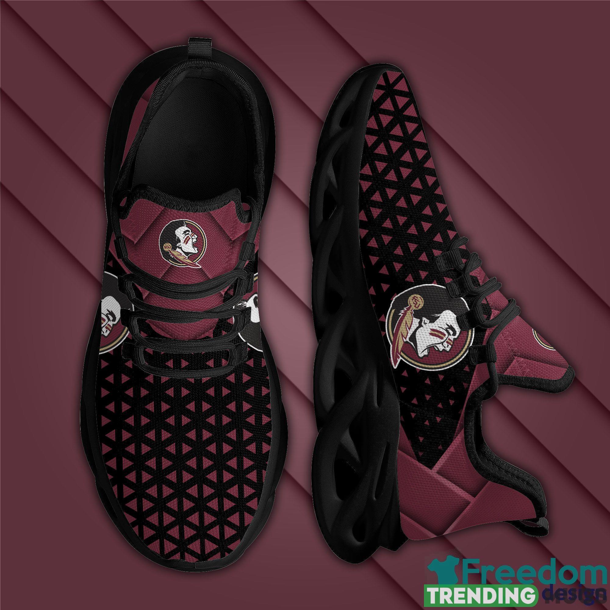 Florida State Seminoles Logo Custom Name Chunky Sneakers Max Soul Shoes In Red And Black Gift For Fans Max Soul Florida State Seminoles Logo Custom Name Chunky Sneakers Max Soul Shoes In Red And Black Gift For Fans Max Soul