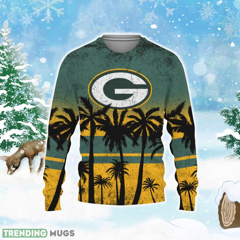 Football American Tree Beach Gradient Gift Green Bay Knitted Christmas Sweater 3D Sweater Football American Tree Beach Gradient Gift Green Bay Knitted Christmas Sweater 3D Sweater