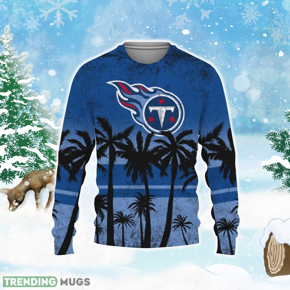 Football American Tree Beach Gradient Gift Tennessee Titans Knitted Christmas Sweater 3D Sweater Football American Tree Beach Gradient Gift Tennessee Titans Knitted Christmas Sweater 3D Sweater