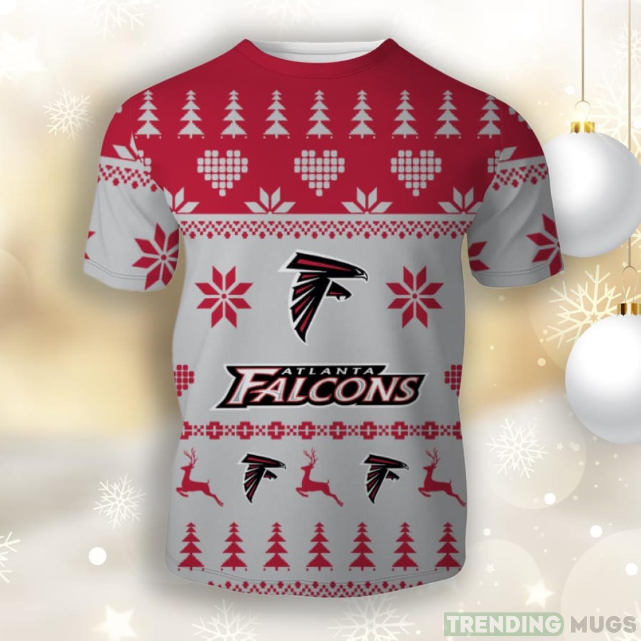 Funny Atlanta Falcons 3D Unisex Christmas T-Shirt Hot Trend For Fans Product Photo 1 Funny Atlanta Falcons 3D Unisex Christmas T-Shirt Hot Trend For Fans Product Photo 1