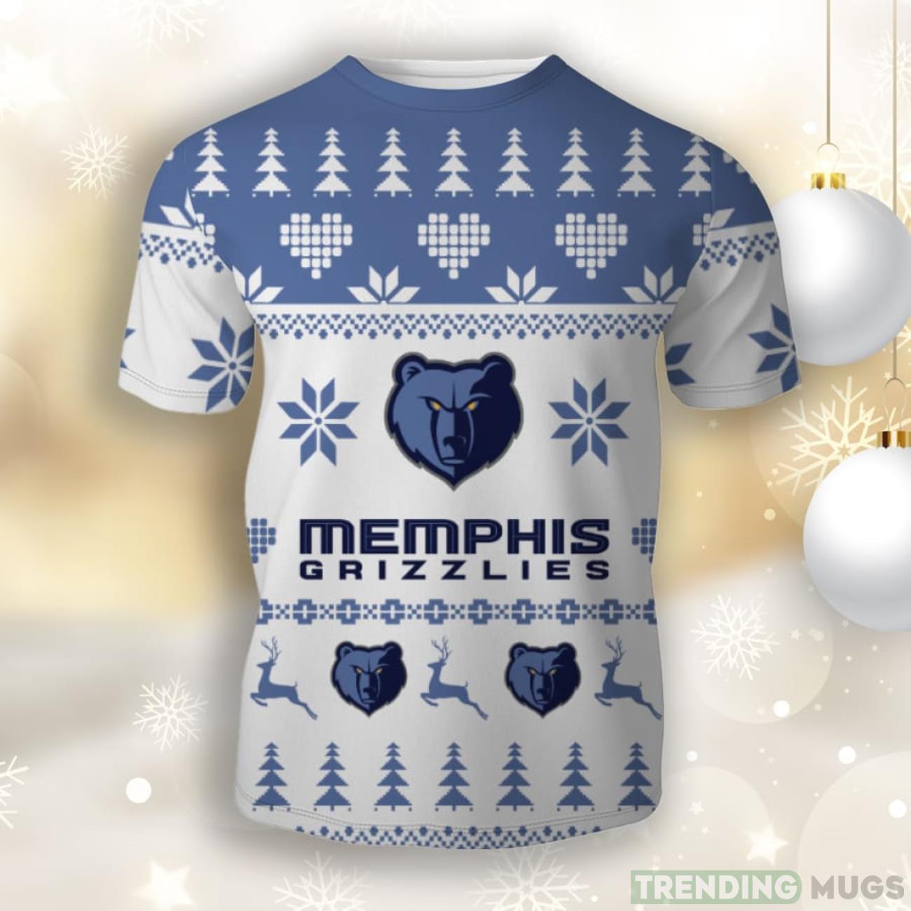 Funny Memphis Grizzlies 3D Unisex Christmas T-Shirt Hot Trend For Fans Product Photo 1 Funny Memphis Grizzlies 3D Unisex Christmas T-Shirt Hot Trend For Fans Product Photo 1