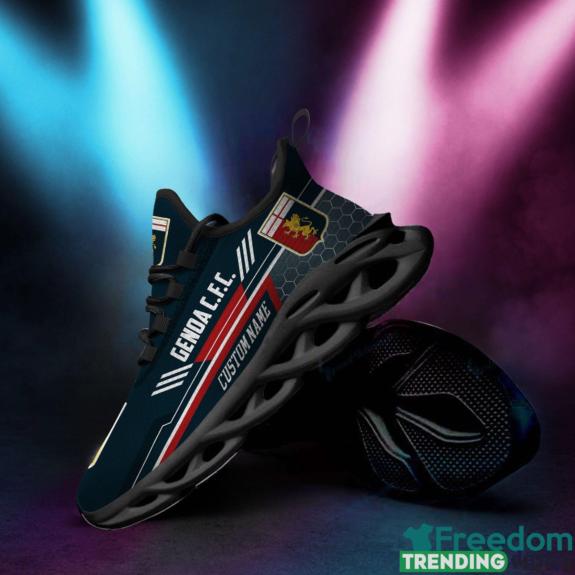 Genoa C.F.C Logo Beehive Chunky Sneakers Custom Name Max Soul Shoes Gift For Fans Max Soul Genoa C.F.C Logo Beehive Chunky Sneakers Custom Name Max Soul Shoes Gift For Fans Max Soul