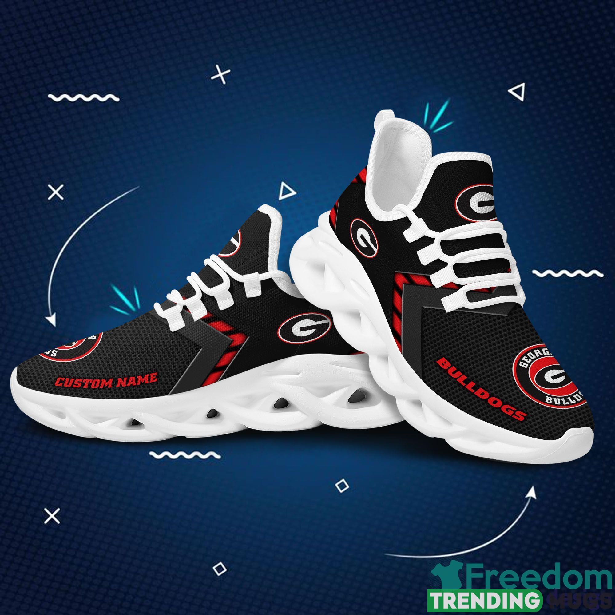 Georgia Bulldogs Chunky Sneakers In Black Custom Name Max Soul Shoes Gift For Fans Max Soul Georgia Bulldogs Chunky Sneakers In Black Custom Name Max Soul Shoes Gift For Fans Max Soul