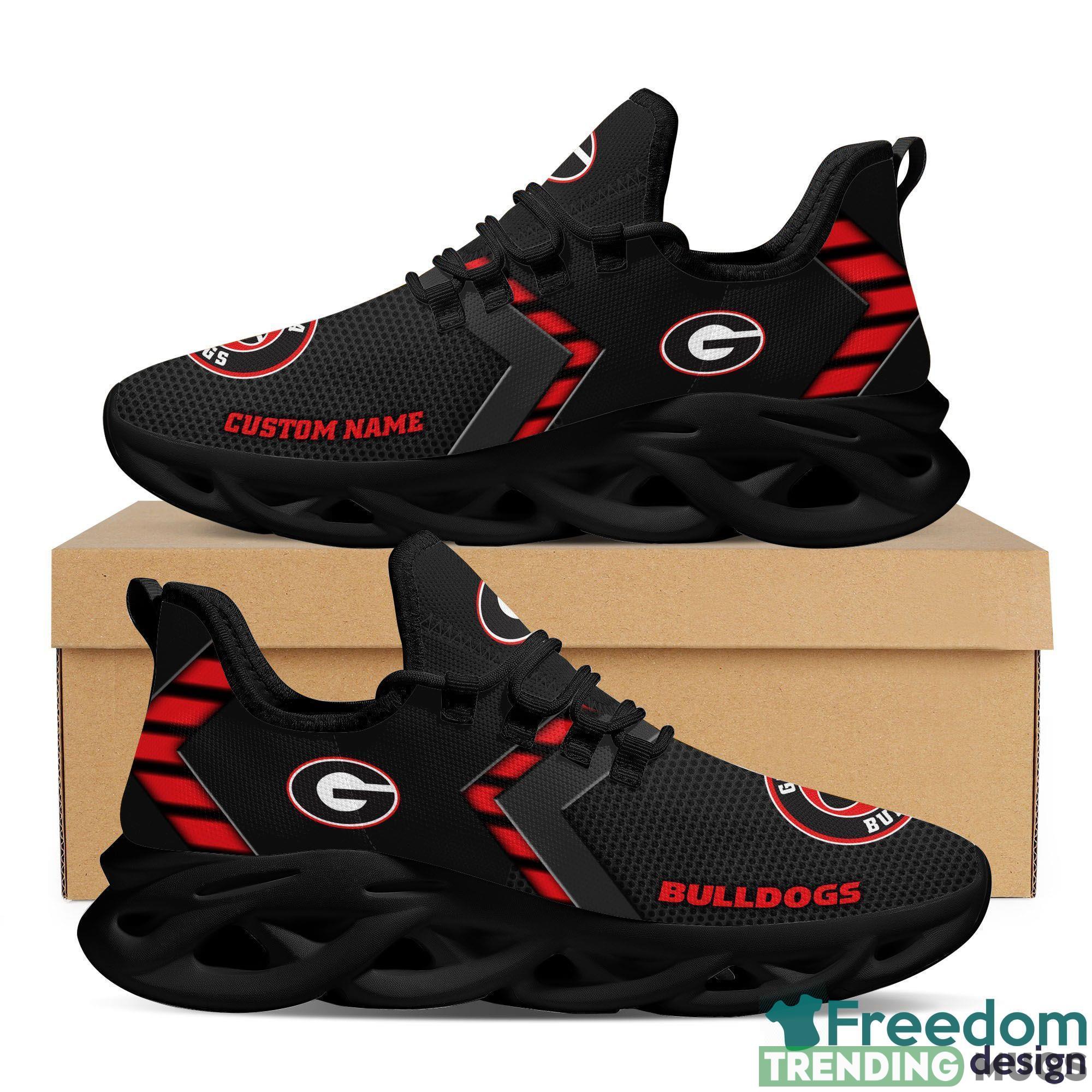 Georgia Bulldogs Chunky Sneakers In Black Custom Name Max Soul Shoes Gift For Fans Max Soul Georgia Bulldogs Chunky Sneakers In Black Custom Name Max Soul Shoes Gift For Fans Max Soul