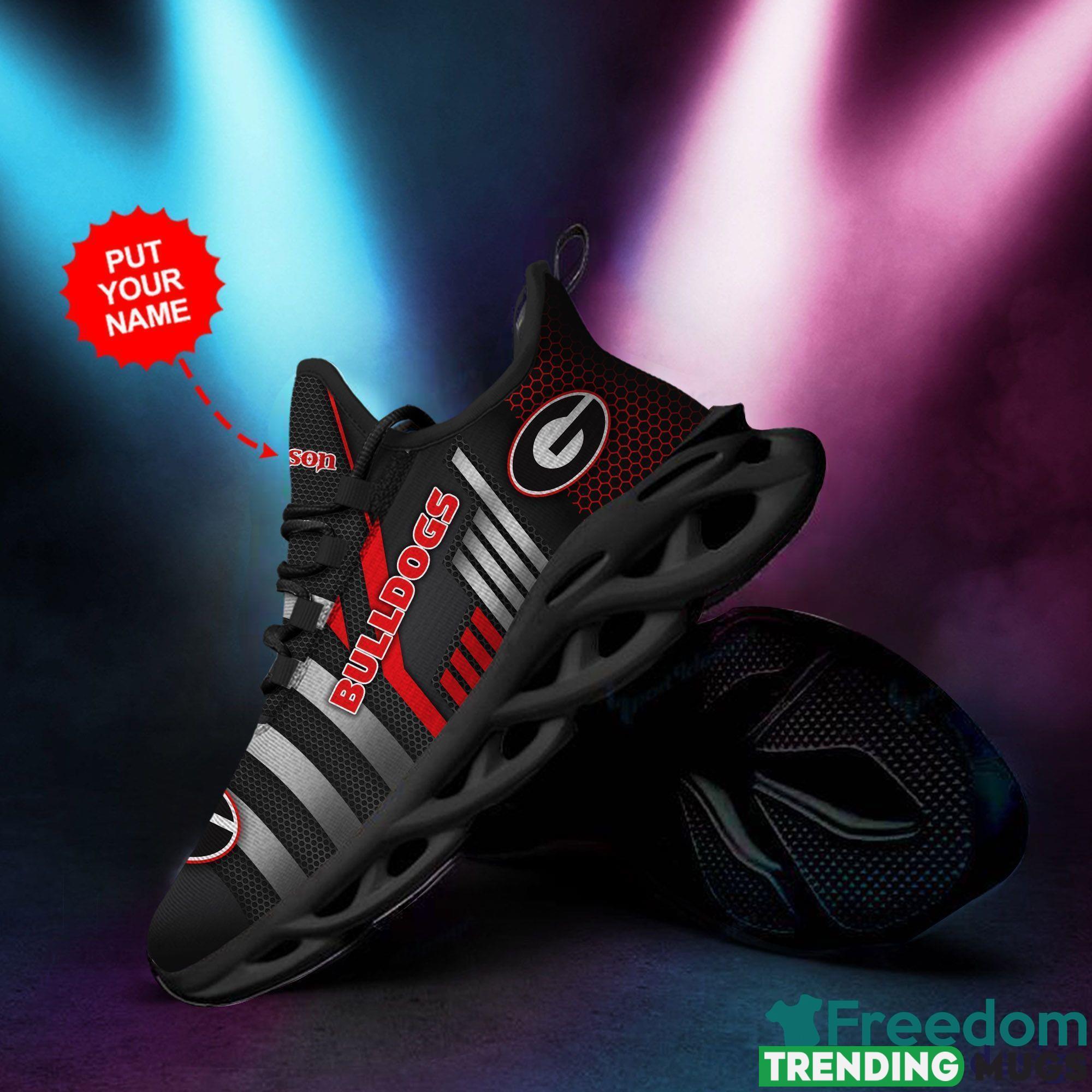 Georgia Bulldogs Logo Stripe Chunky Sneakers Custom Name Max Soul Shoes Gift For Fans Max Soul Georgia Bulldogs Logo Stripe Chunky Sneakers Custom Name Max Soul Shoes Gift For Fans Max Soul