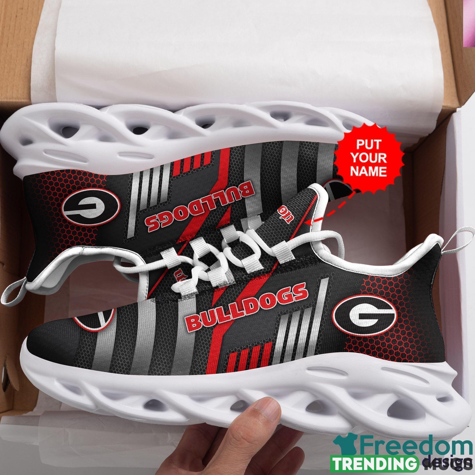 Georgia Bulldogs Logo Stripe Chunky Sneakers Custom Name Max Soul Shoes Gift For Fans Max Soul Georgia Bulldogs Logo Stripe Chunky Sneakers Custom Name Max Soul Shoes Gift For Fans Max Soul
