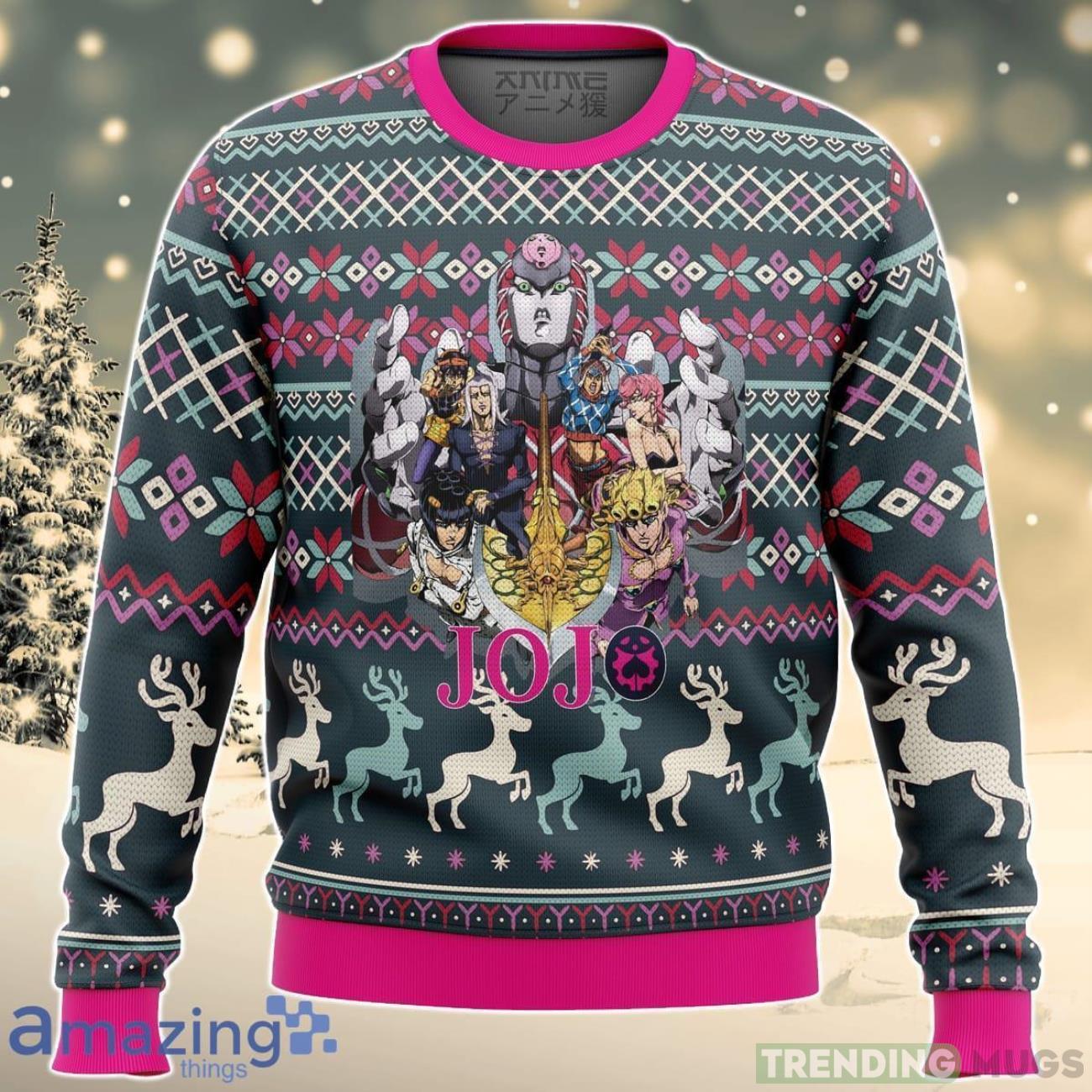 Golden Wind Jojo’s Bizarre Adventure Ugly Christmas Sweater Best Gift For Men And Women Product Photo 1