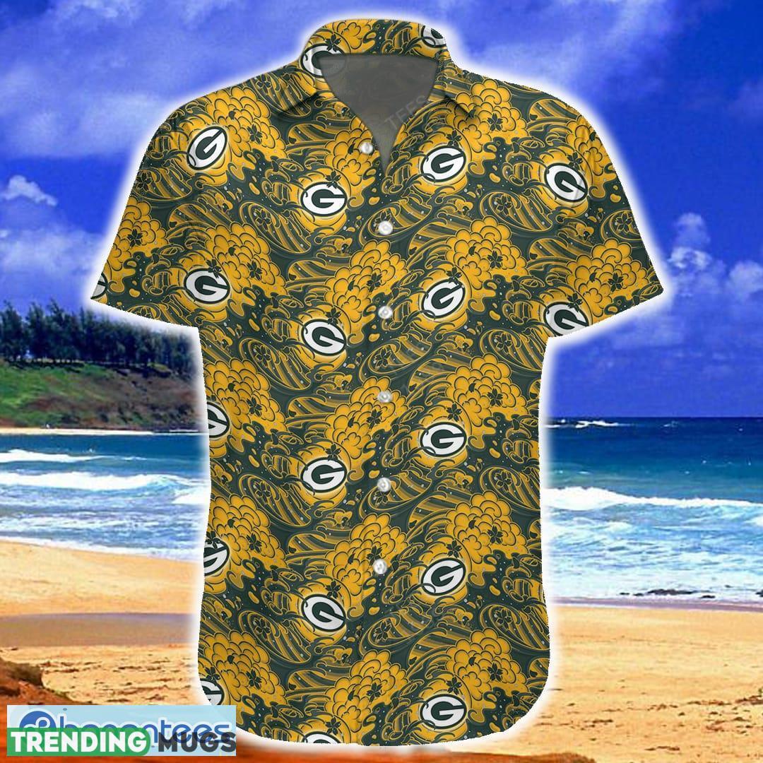 Green Bay Packers Great Waves Of Japanese Hawaiian Shirt And Short For Men Gift, Short Beach For Family Hawaiian Shirt Green Bay Packers Great Waves Of Japanese Hawaiian Shirt And Short For Men Gift, Short Beach For Family Hawaiian Shirt
