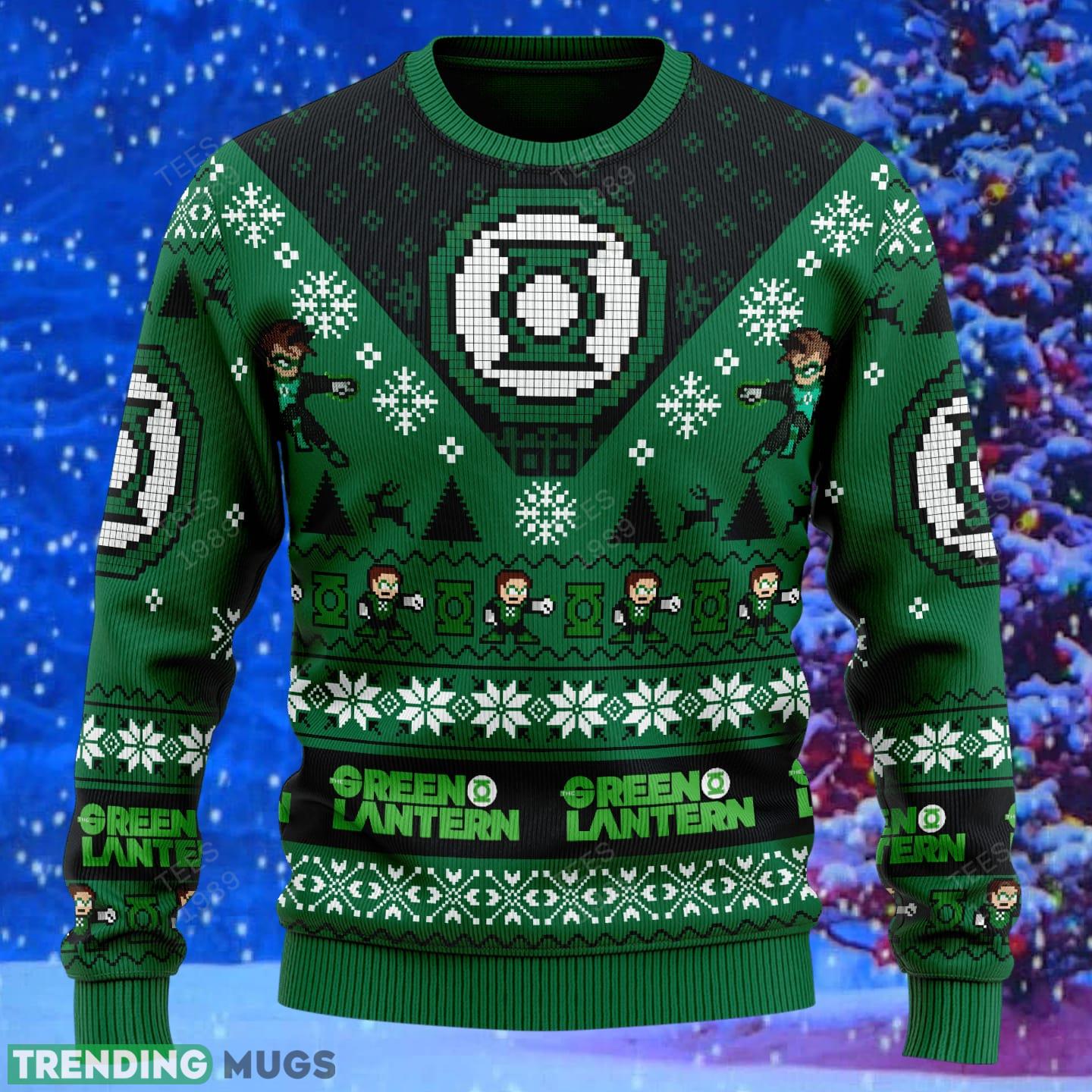 Green Lanterns Knitted Xmas Sweater Gift Men And Women 3D Sweater Green Lanterns Knitted Xmas Sweater Gift Men And Women 3D Sweater