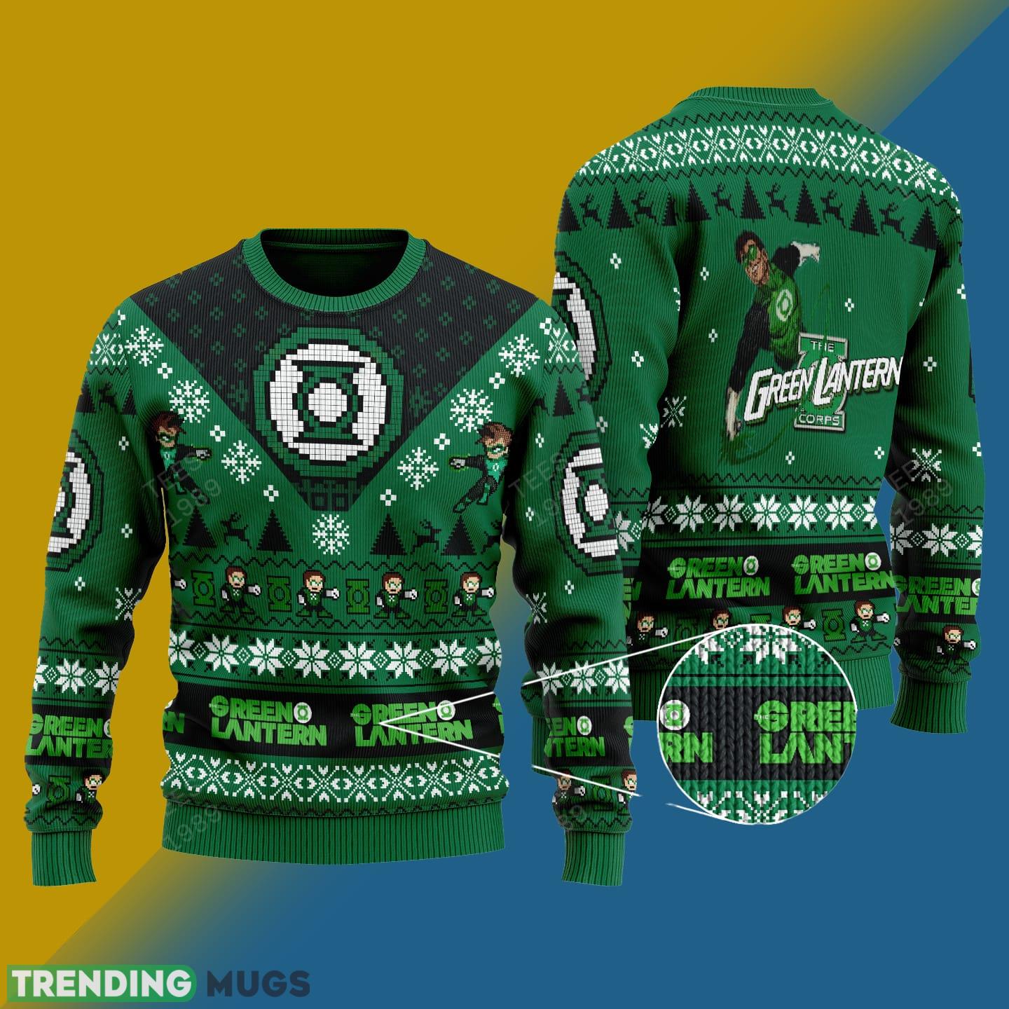 Green Lanterns Knitted Xmas Sweater Gift Men And Women - Green Lanterns Knitted Sweater Photo 1 Green Lanterns Knitted Xmas Sweater Gift Men And Women - Green Lanterns Knitted Sweater Photo 1