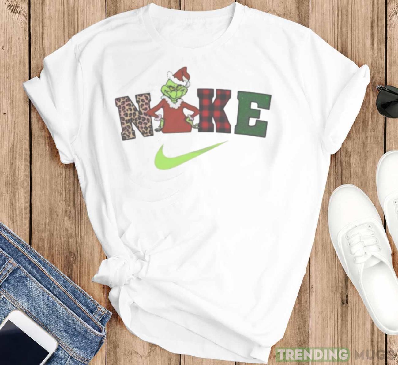 Grinch Christmas Snow Nike Logo Gift Wrap Shirt Light Shirt Grinch Christmas Snow Nike Logo Gift Wrap Shirt Light Shirt