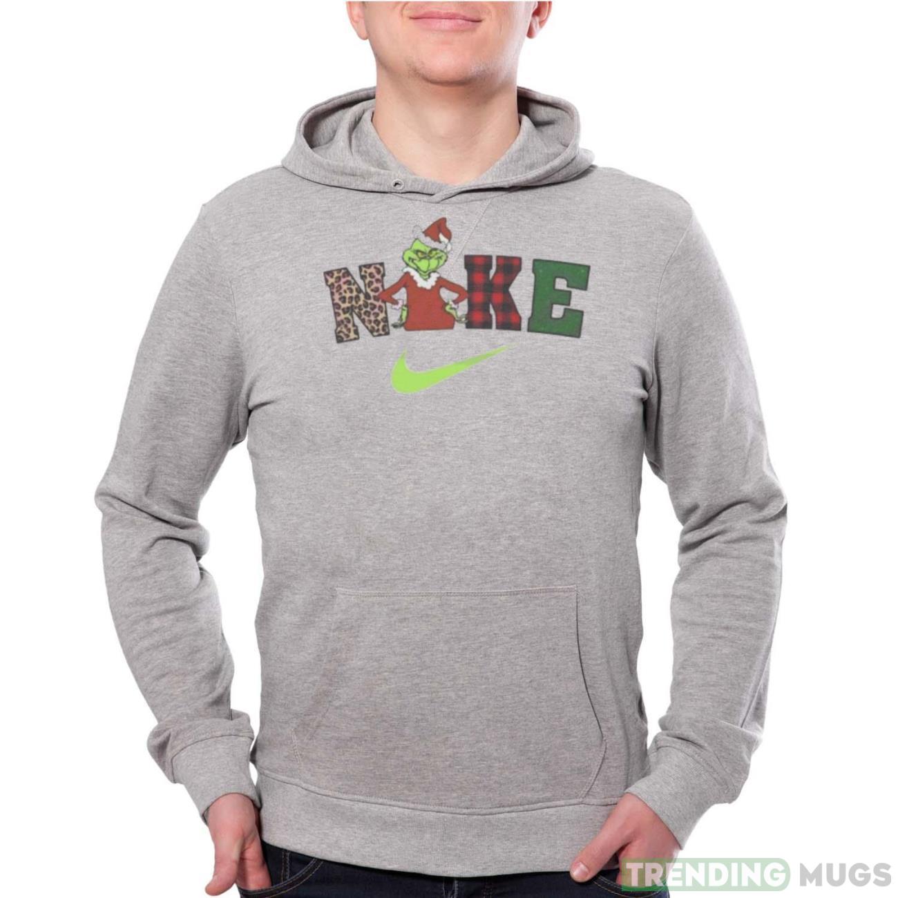 Grinch Christmas Snow Nike Logo Gift Wrap Shirt Product Photo 1 Grinch Christmas Snow Nike Logo Gift Wrap Shirt Product Photo 1