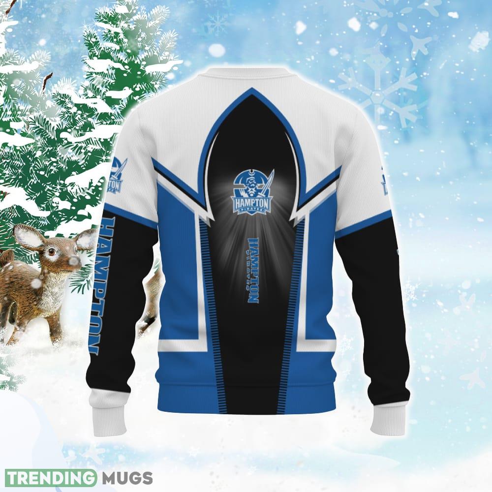 Hampton Pirates Football American Knitted Xmas Sweater 3D Sweater Hampton Pirates Football American Knitted Xmas Sweater 3D Sweater
