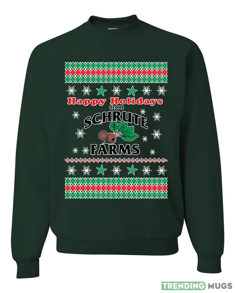 Happy Holidays from Schrute Farms Merry Sweater Sweatshirt For Men And Women Gift Ugly Christmas Dark Shirt Happy Holidays from Schrute Farms Merry Sweater Sweatshirt For Men And Women Gift Ugly Christmas Dark Shirt