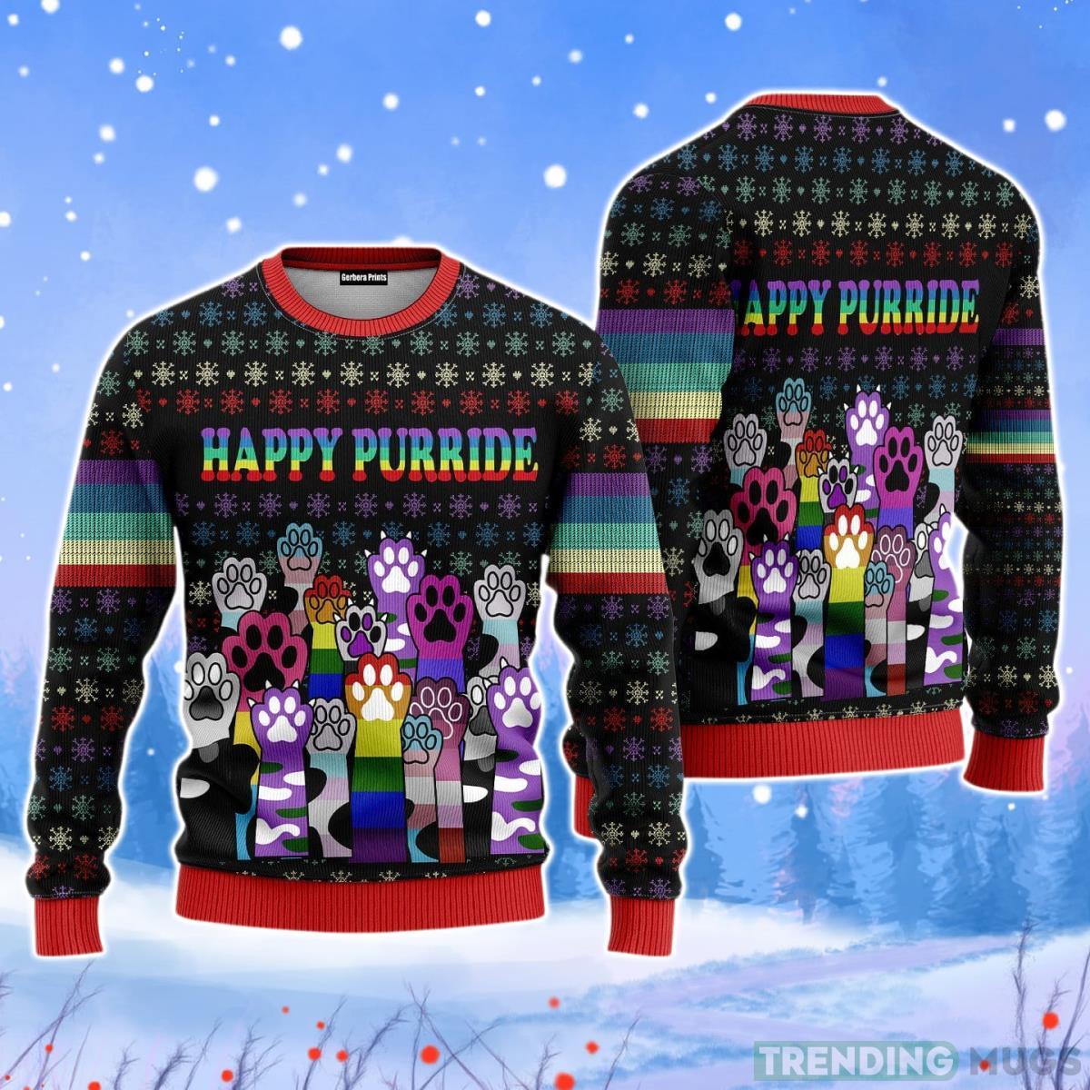 Happy Purride Christmas Unisex Ugly Sweater Product Photo 1 Happy Purride Christmas Unisex Ugly Sweater Product Photo 1