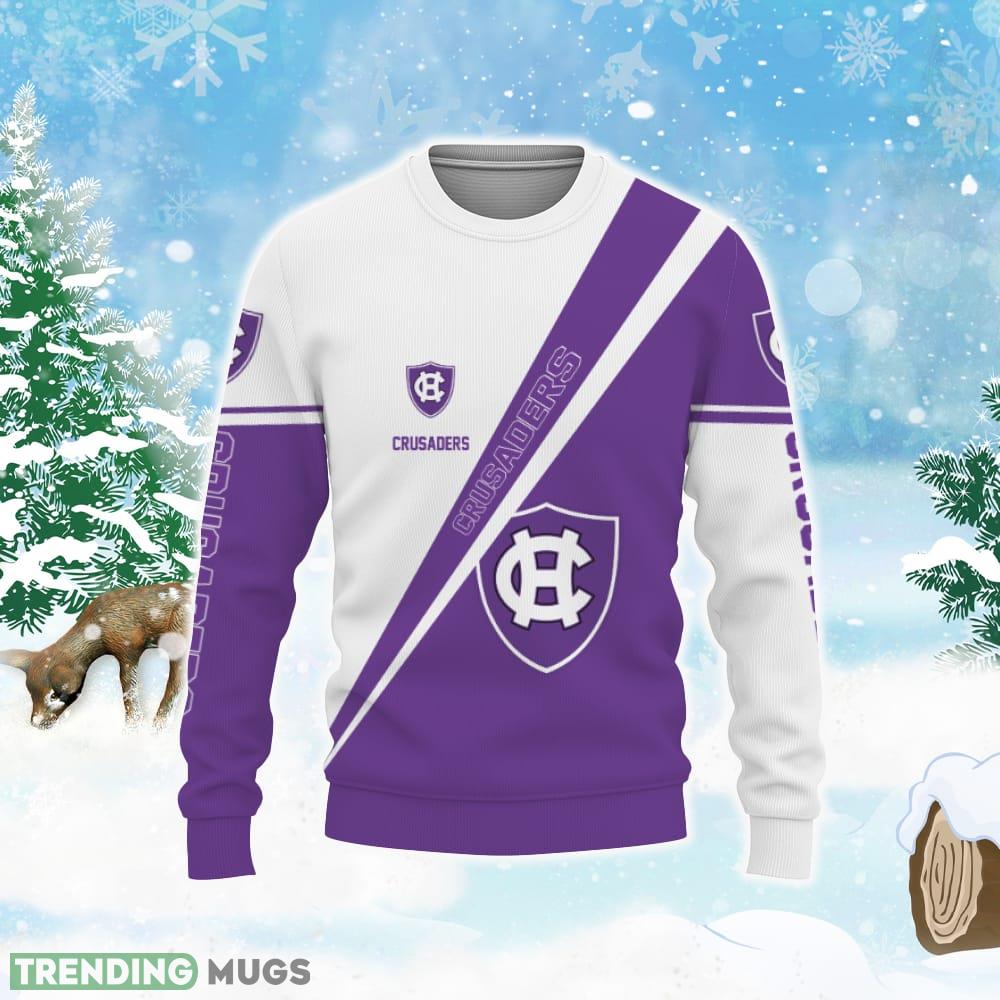 Holy Cross Crusaders Style Ugly Christmas Sweater For Fans 3D Sweater Holy Cross Crusaders Style Ugly Christmas Sweater For Fans 3D Sweater