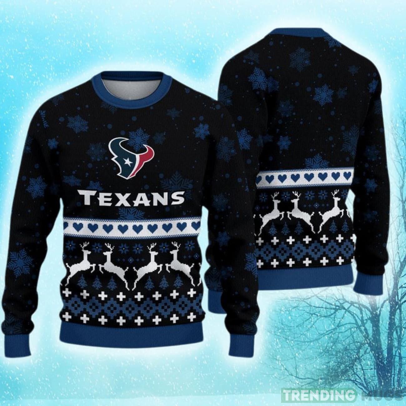 Houston Texans Christmas Snow Hot Trending Ugly Sweater For Fans Product Photo 1 Houston Texans Christmas Snow Hot Trending Ugly Sweater For Fans Product Photo 1