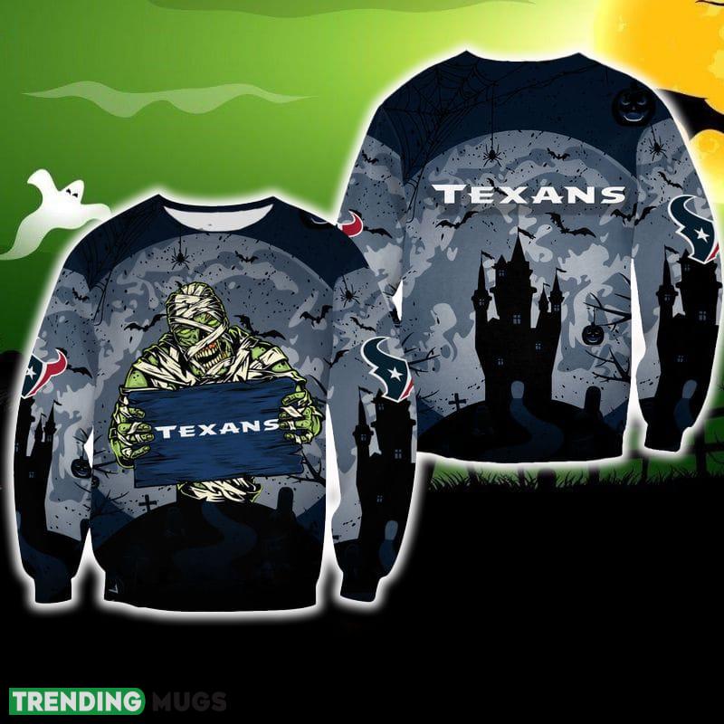 Houston Texans Halloween Mummy Knitwear Ugly Sweater For Men And Women Gift Christmas - Houston Texans Halloween Mummy Knitwear Ugly Sweater For Men And Women Gift Christmas