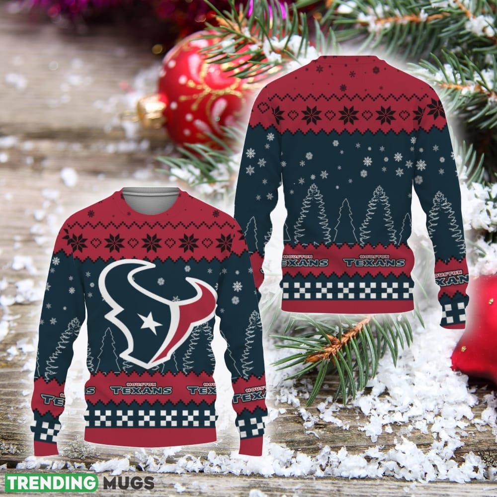 Houston Texans Snow Santa Urly Sweater Christmas Tree Sweatshirt Holiday Unisex For Fans Gift 3D Sweater Houston Texans Snow Santa Urly Sweater Christmas Tree Sweatshirt Holiday Unisex For Fans Gift 3D Sweater