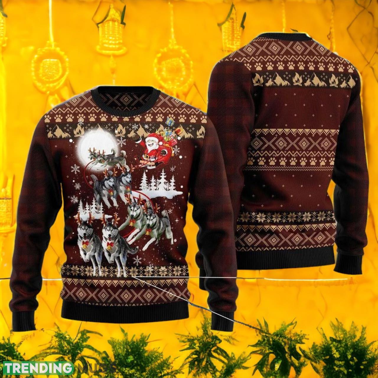 Husky Dog Ugly Christmas Sweater For Men & Women Product Photo 1 Husky Dog Ugly Christmas Sweater For Men & Women Product Photo 1