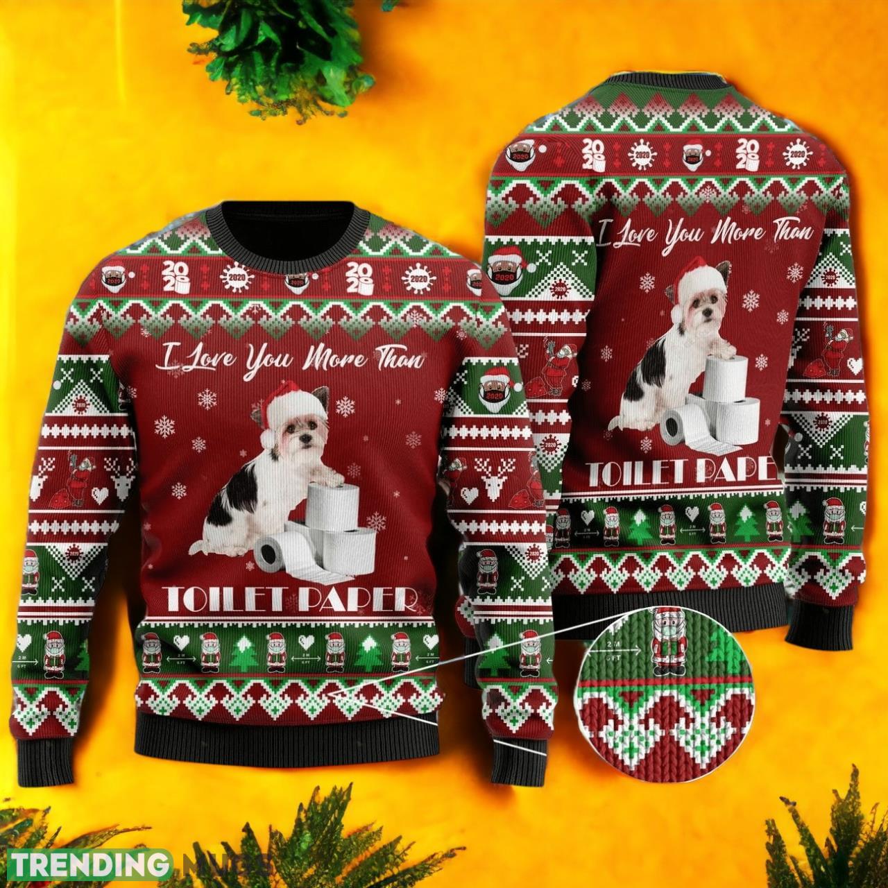 I Love You More Than Toilet Paper Ugly Christmas Sweater For Men & Women Product Photo 1 I Love You More Than Toilet Paper Ugly Christmas Sweater For Men & Women Product Photo 1