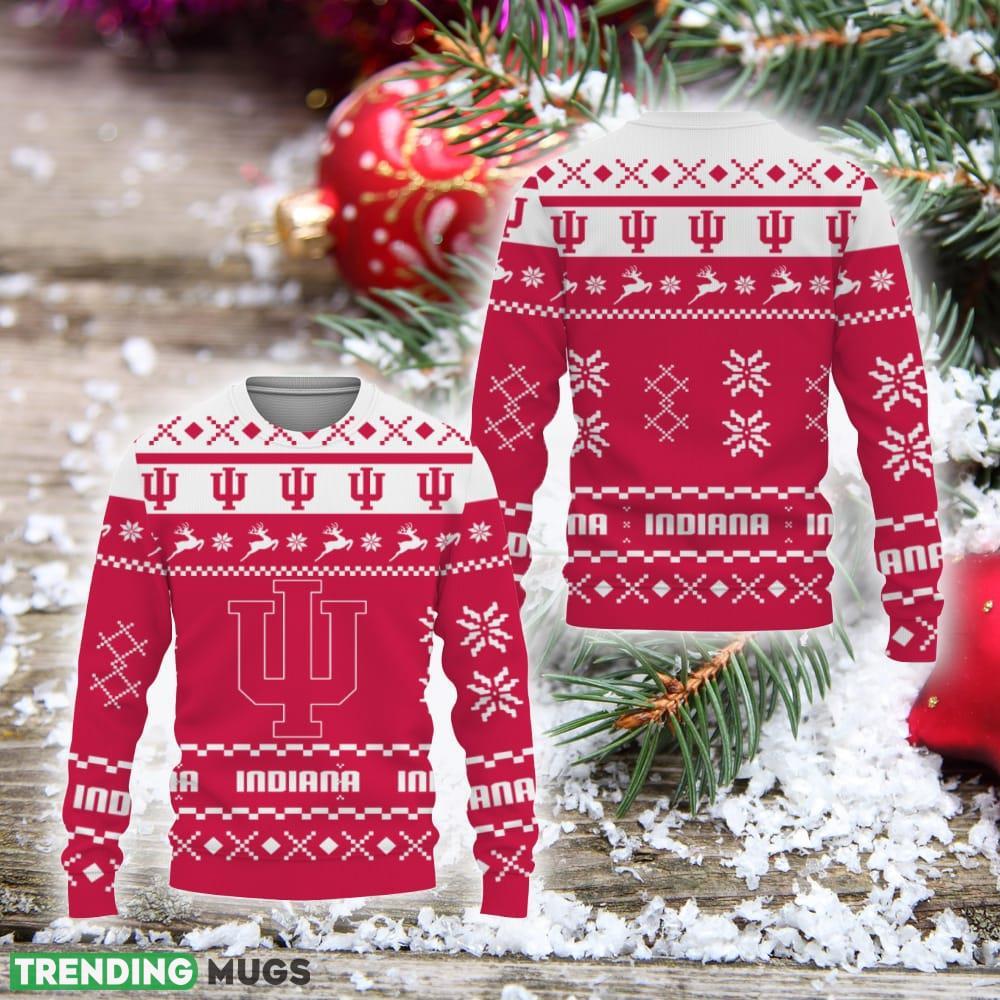 Indiana Hoosiers Snow Santa Urly Sweater Christmas Tree Sweatshirt Holiday Unisex For Fans Gift 3D Sweater Indiana Hoosiers Snow Santa Urly Sweater Christmas Tree Sweatshirt Holiday Unisex For Fans Gift 3D Sweater