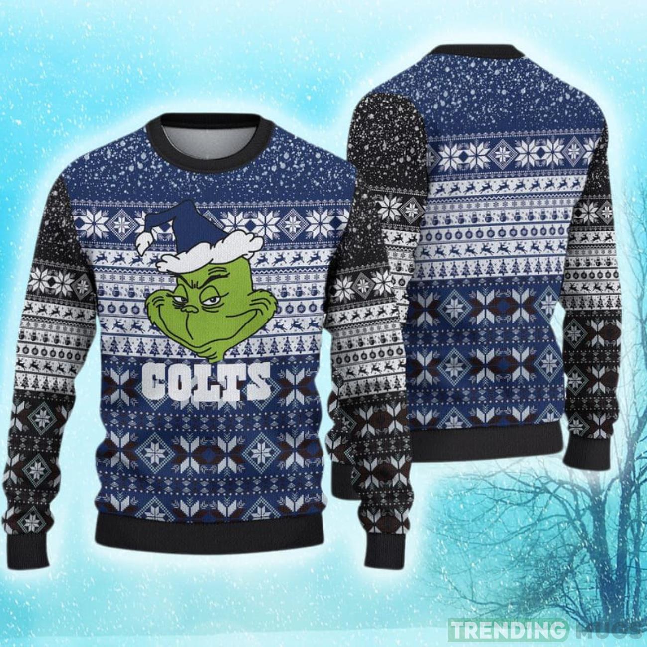 Indianapolis Colts Christmas Grinch Hot Trending Ugly Sweater For Fans Product Photo 1 Indianapolis Colts Christmas Grinch Hot Trending Ugly Sweater For Fans Product Photo 1