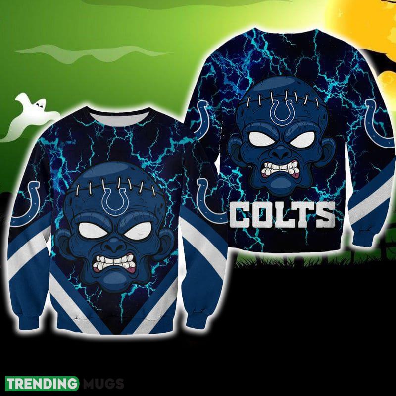 Indianapolis Colts Halloween Frankenstein Event Ugly Sweater For Men And Women Gift Christmas - Indianapolis Colts Halloween Frankenstein Event Ugly Sweater For Men And Women Gift Christmas