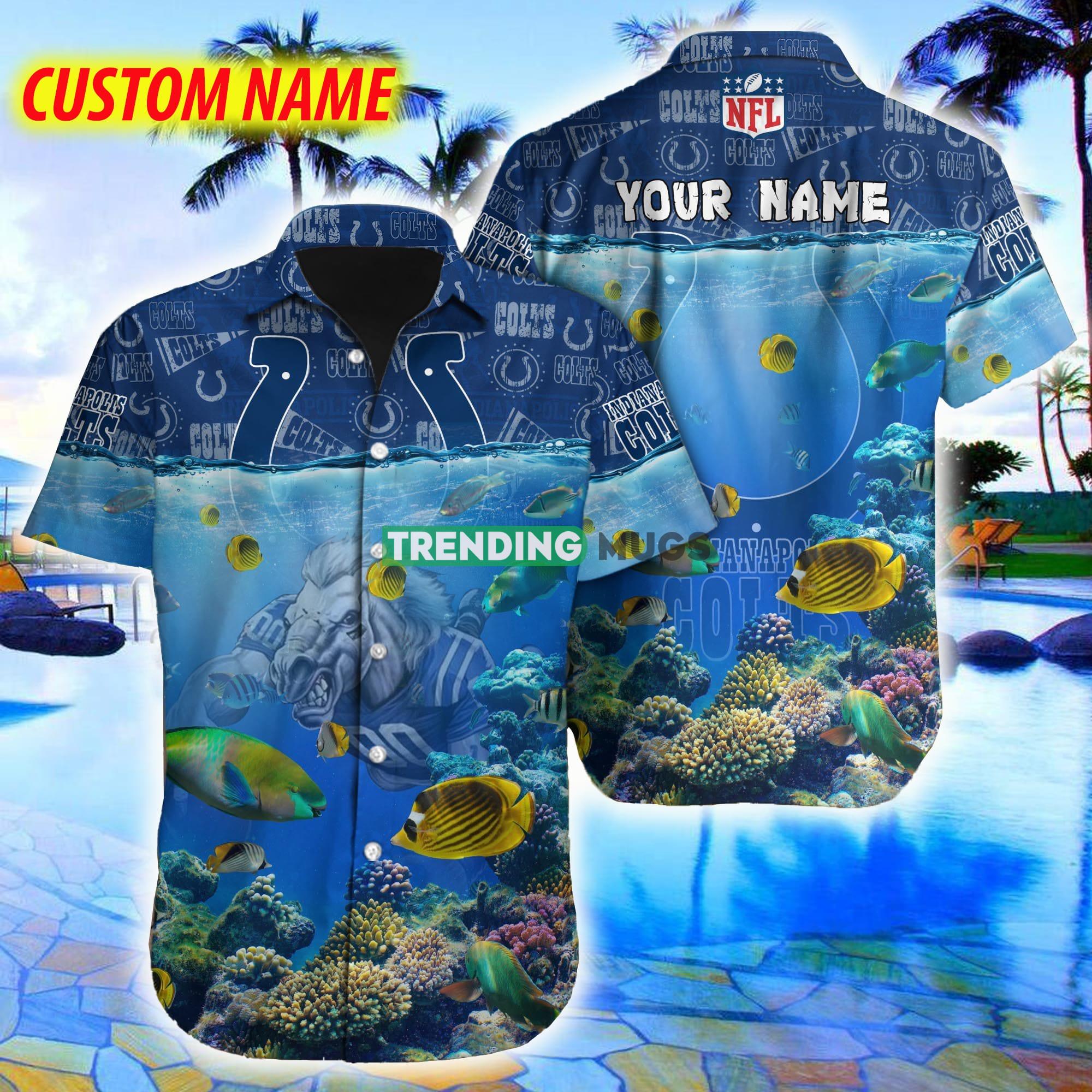 Indianapolis Colts NFL Ocean Beach Coral Fish 3D Hawaiian Shirt For Fans Gift Custom Name - Indianapolis Colts NFL Ocean Beach Coral Fish 3D Hawaiian Shirt For Fans Gift Custom Name Indianapolis Colts NFL Ocean Beach Coral Fish 3D Hawaiian Shirt For Fans Gift Custom Name - Indianapolis Colts NFL Ocean Beach Coral Fish 3D Hawaiian Shirt For Fans Gift Custom Name