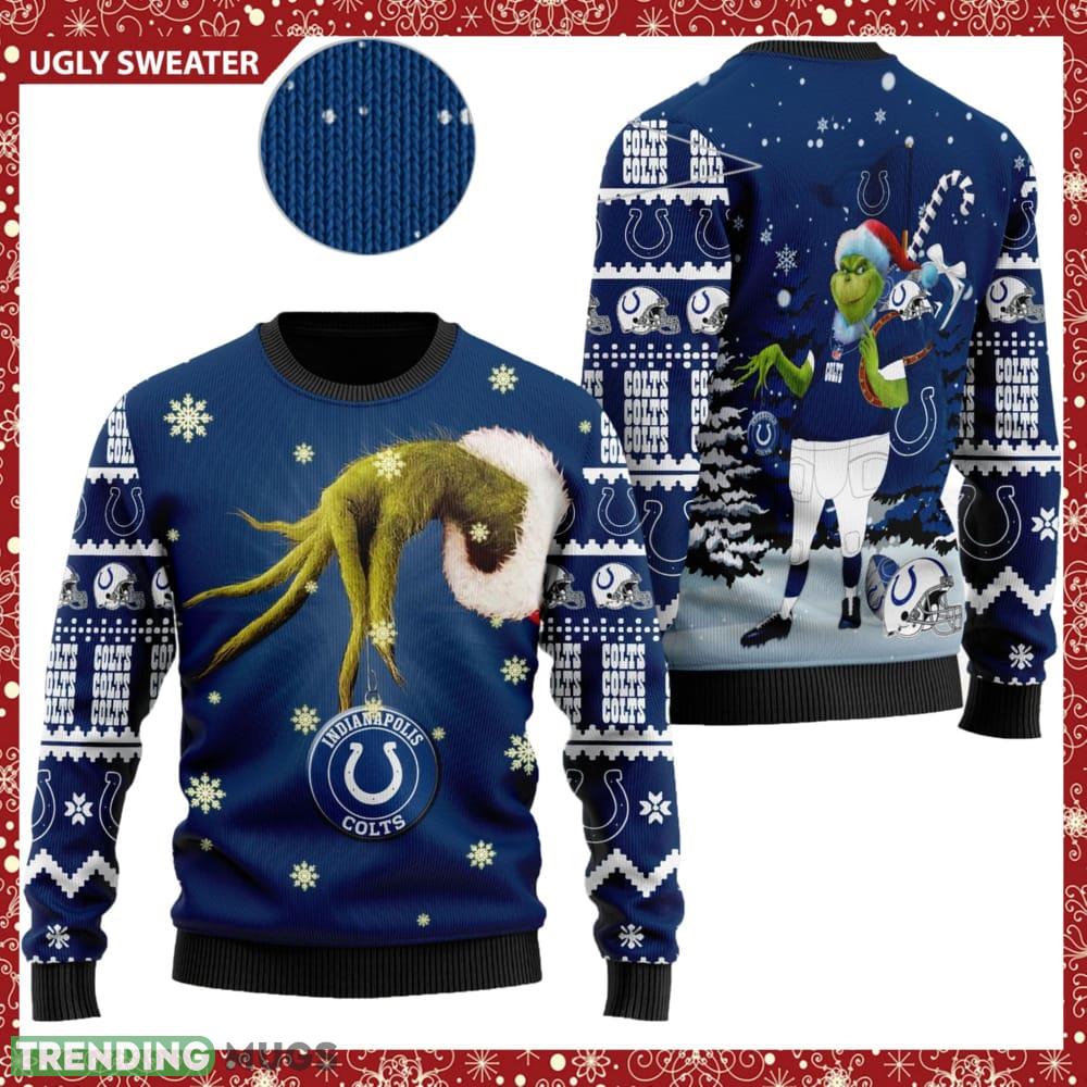 Indianapolis Colts NFL Team Grinch Knitted Christmas 3D Sweater For Fans - Indianapolis Colts NFL Team Grinch Knitted Christmas 3D Sweater For Fans Indianapolis Colts NFL Team Grinch Knitted Christmas 3D Sweater For Fans - Indianapolis Colts NFL Team Grinch Knitted Christmas 3D Sweater For Fans