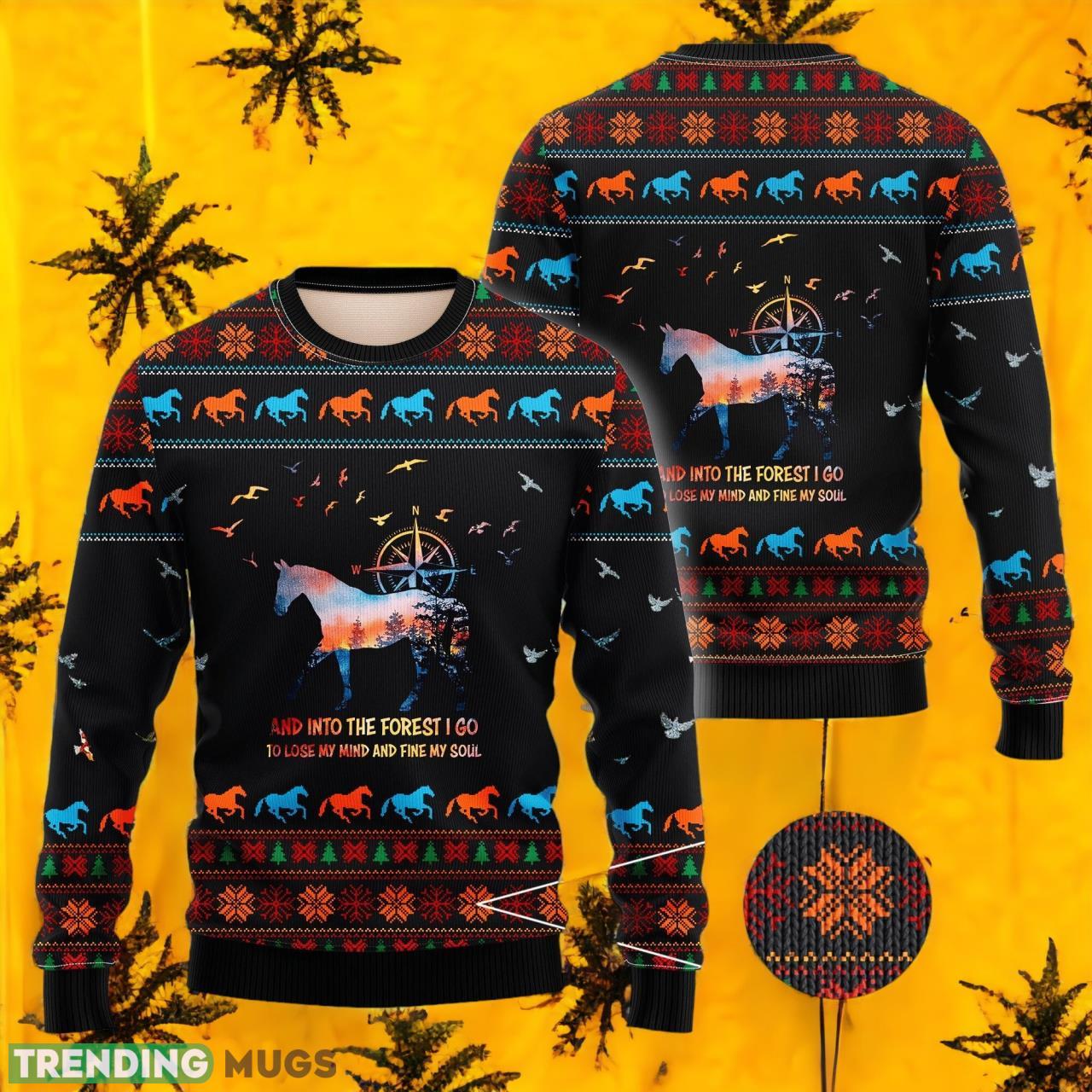 Into The Forest Ugly Christmas Sweater For Men & Women Product Photo 1 Into The Forest Ugly Christmas Sweater For Men & Women Product Photo 1