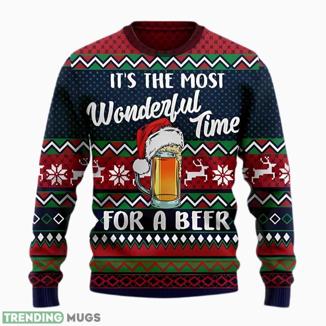 It’s The Most Wonderful Time For A Beer Christmas Ugly Christmas Sweater Product Photo 1 It’s The Most Wonderful Time For A Beer Christmas Ugly Christmas Sweater Product Photo 1